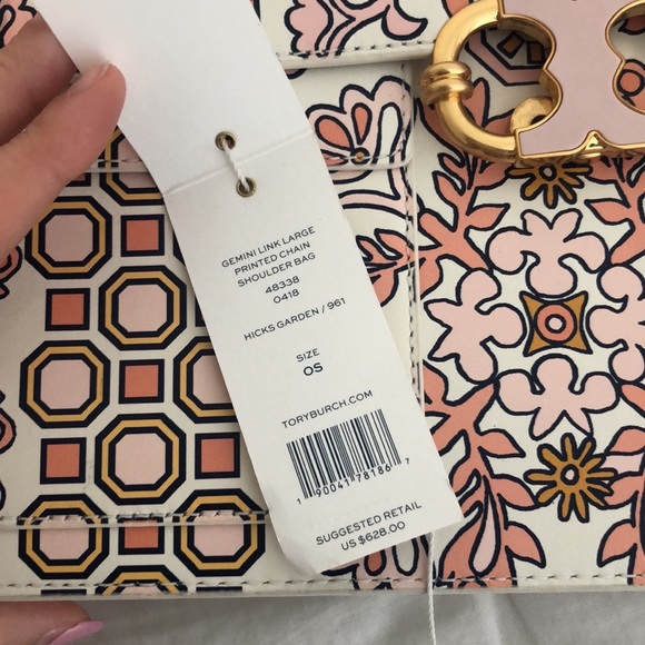 Tory Burch Gemini Link Hicks Garden Shoulder Bag - Picture 12 of 13